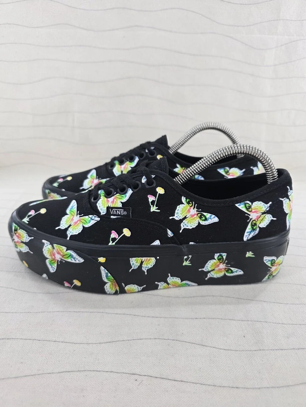 Vans Womens Stac Morph Blackout Glow In The Dark Butterfly Sneakers Shoes Sz 8.5